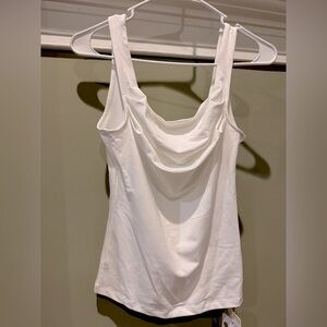 Commense cowl neck white tank, small